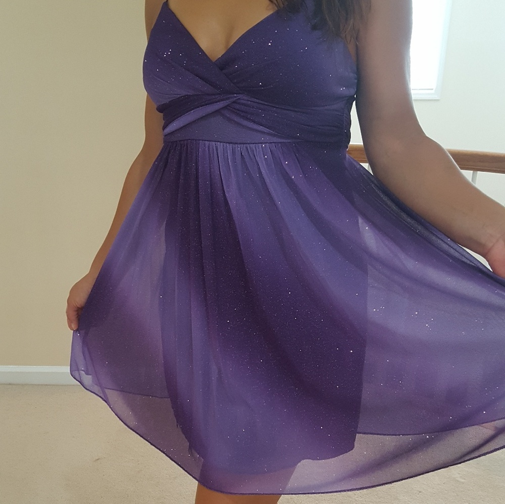 Sparkly purple dress